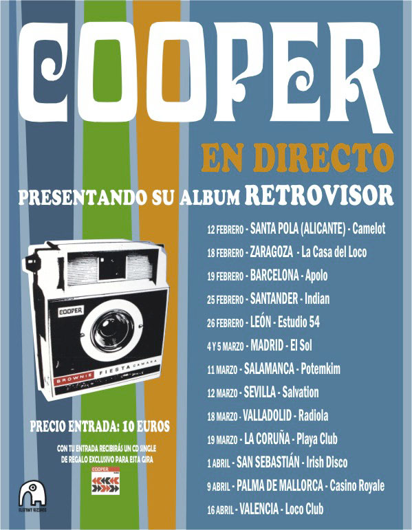 Imagen destacada de noticia: Single de regalo en la gira de Cooper